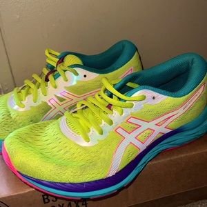 ASICS yellow women’s athletic shoes